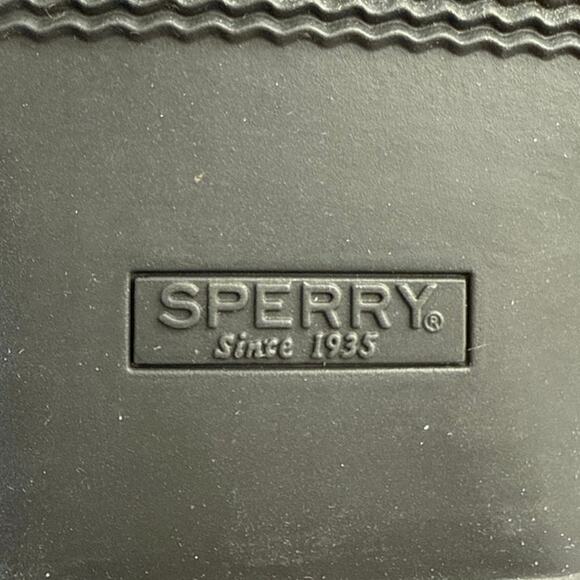 Sperry Saltwater Women's Grey/Black Leather Lace Up Ankle Rain Duck Boots Size 9 - Picture 6 of 7